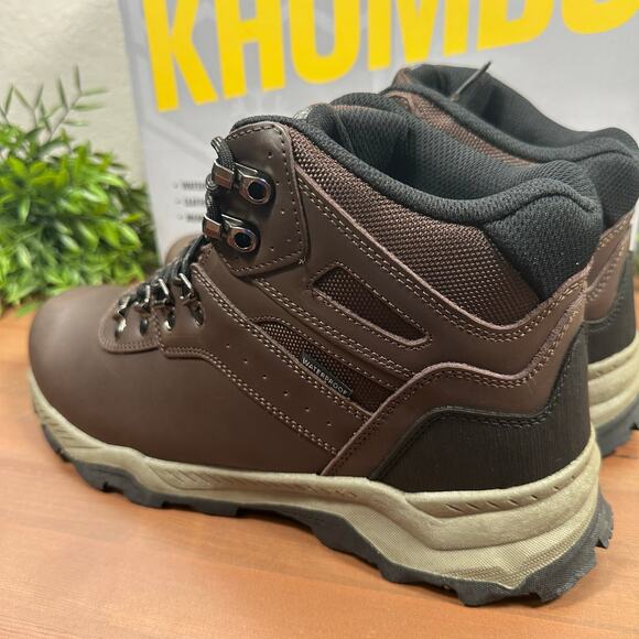 Khombu Men\'s Kenny Waterproof Hiking Boots Brown Size 11